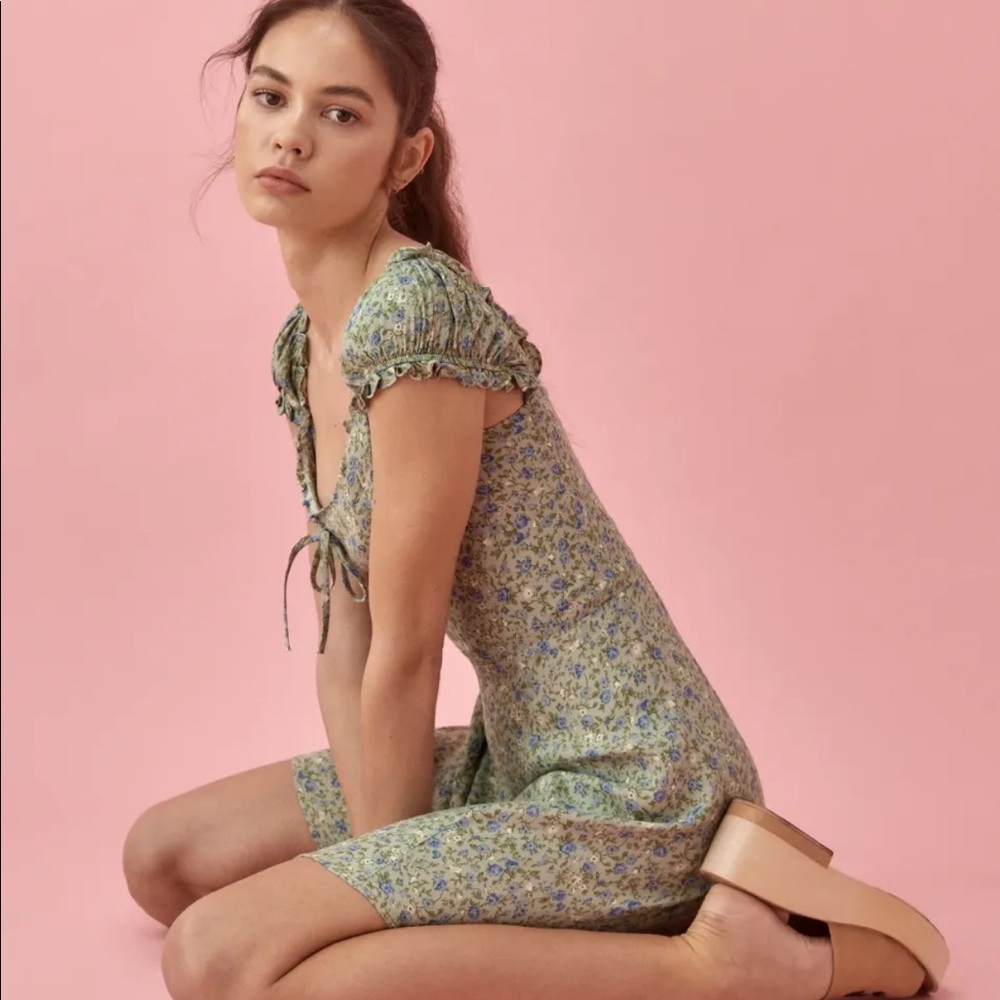 Reformation Pacey Dress in Sprite Current 6